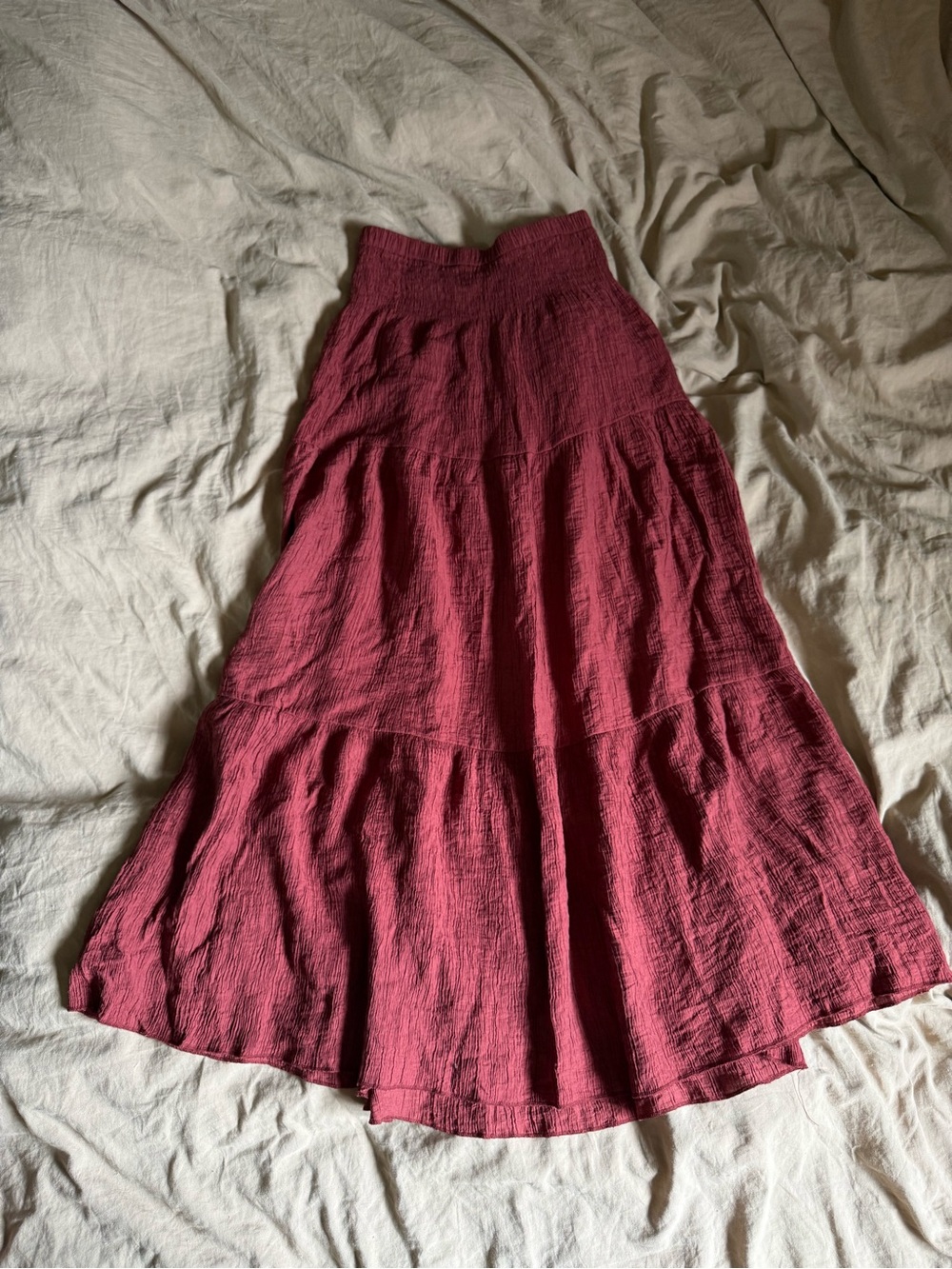 Wine coloured Maxi Skirt - wmns med